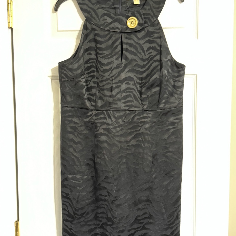 Michael Kors Black Zebra Print Mini Dress